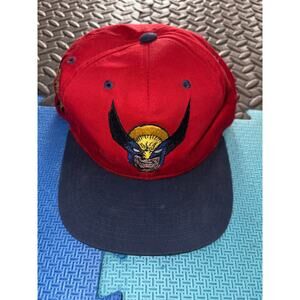 Vintage American needle marvel wolverine SnapBack 90s red yellow